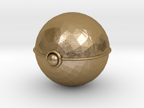 Pokeball (small) in Polished Gold Steel