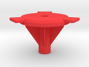 WheelAssembly_AxleEnd_v13 in Red Processed Versatile Plastic