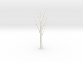 Tree Faceted - Trimmed Ends in White Natural Versatile Plastic