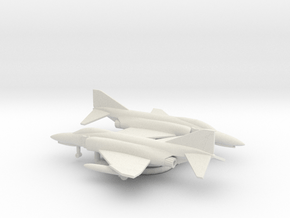McDonnell Douglas F-4E Phantom II in White Natural Versatile Plastic: 6mm