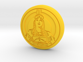 Butter Maiden four-strand bead portrait in Yellow Processed Versatile Plastic
