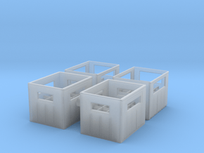 Bottle Crate (4 pieces) 1/43 in Smooth Fine Detail Plastic