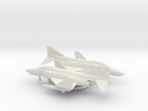 McDonnell Douglas F-4E (folded wings) in White Natural Versatile Plastic: 6mm