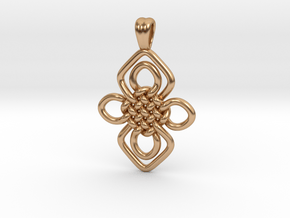 Orchid knot [pendant] in Polished Bronze