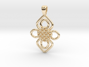 Orchid knot [pendant] in 14k Gold Plated Brass
