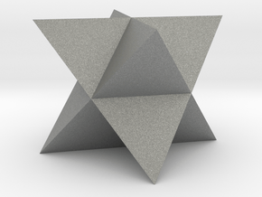 Compound of Two Tetrahedra - 1 Inch in Gray PA12