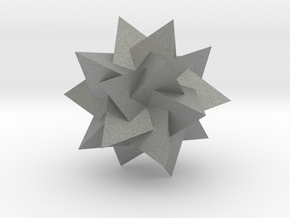 Compound of Five Tetrahedra - 1 inch in Gray PA12