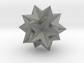 Compound of Ten Tetrahedra - 1 Inch in Gray PA12