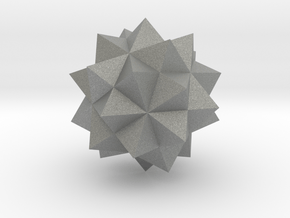 Compound of Five Octahedra - 1 Inch in Gray PA12