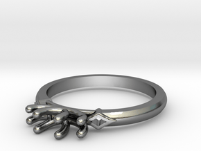 AB045 3 Stone Anniversary Band in Polished Silver
