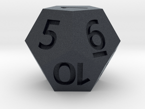 12 sided dice (d12) 30mm dice in Black PA12