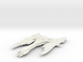 Klingon BortaS bir Class 1/15000 Attack Wing in White Premium Versatile Plastic