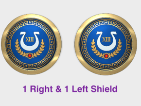 Ultra XIII - Round Power Shields (L&R) in Tan Fine Detail Plastic: Small
