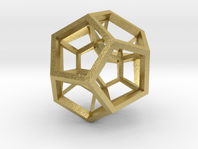 4D Dodecahedron in Natural Brass