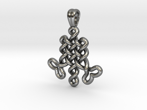 Two keys knot [pendant] in Polished Silver