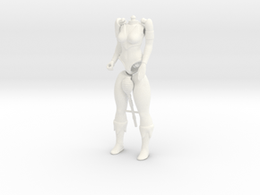 Sibylline Full Body(No Head) with Staff VINTAGE in White Processed Versatile Plastic