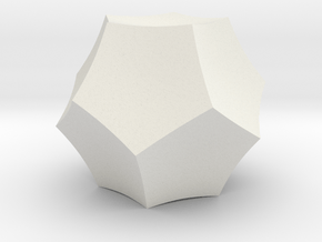 Hyperbolic Dodecahedron in White Premium Versatile Plastic