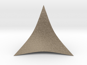 Hyperbolic Tetrahedron in Polished Bronzed-Silver Steel
