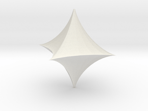 Hyperbolic Octahedron in White Premium Versatile Plastic