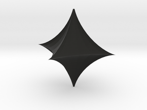 Hyperbolic Octahedron in Black Premium Versatile Plastic