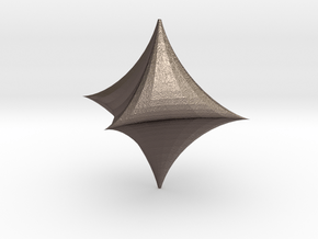 Hyperbolic Octahedron in Polished Bronzed-Silver Steel