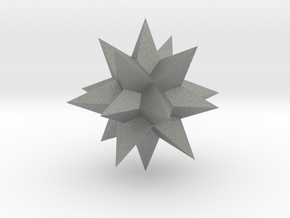 Great Deltoidal Icositetrahedron - 1 Inch in Gray PA12