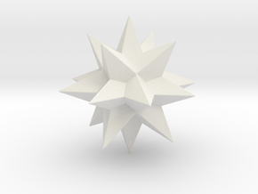 Great Deltoidal Icositetrahedron - 1 Inch - V1 in White Natural Versatile Plastic