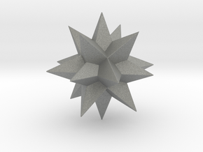 Great Deltoidal Icositetrahedron - 1 Inch - V1 in Gray PA12