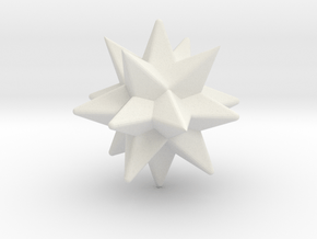 Great Deltoidal Icositetrahedron - 1 Inch - V2 in White Natural Versatile Plastic