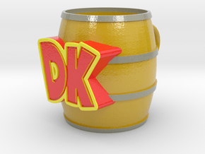 Donkey Kong Barrel Cup in Glossy Full Color Sandstone