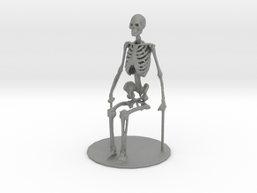 1-35 Scale Sitting Skeleton in Gray PA12
