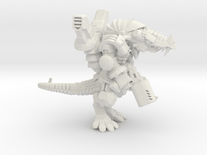 Space Lizard in White Natural Versatile Plastic