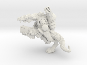 Space Lizard in White Natural Versatile Plastic