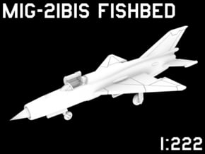 1:222 Scale MiG-21bis 'Fishbed' (Clean, Stored) in White Natural Versatile Plastic