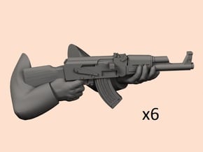 28mm AK47 hands in Tan Fine Detail Plastic