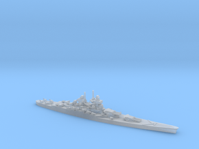 French Battleship Jean Bart (Post War) in Smooth Fine Detail Plastic: 1:1800