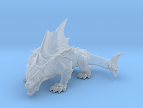 Dragon Shark 88mm miniature model fantasy game dnd in Tan Fine Detail Plastic