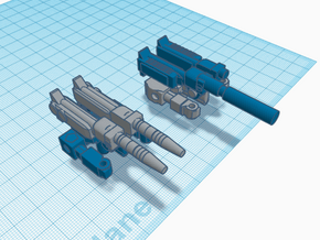 Delta Minor and Invertor RoGunners in Blue Processed Versatile Plastic: Large