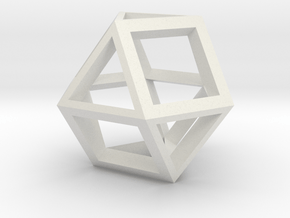 gmtrx lawal skeletal cuboctahedron v2 design  in White Natural Versatile Plastic
