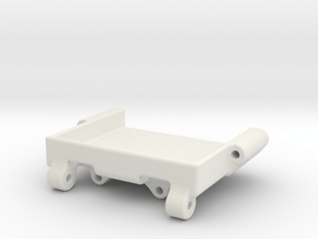 SCX24 Rear Steer Servo mount for Reefs 99 Micro in White Natural Versatile Plastic