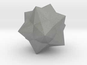 Small Dodecacronic Hexecontahedron - 1 Inch in Gray PA12