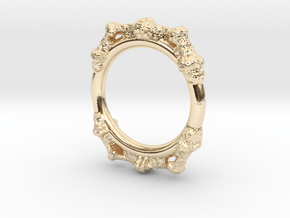 Kaleidoscopic Iterated Function System Ring 16.3mm in 14K Yellow Gold