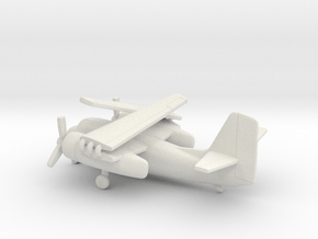 Grumman C-1 Trader (folded wings) in White Natural Versatile Plastic: 6mm