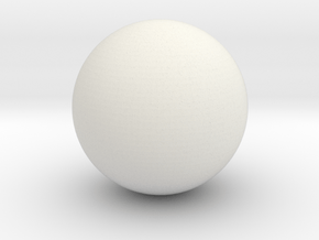 Hollow Sphere 4 cm diameter in White Natural Versatile Plastic