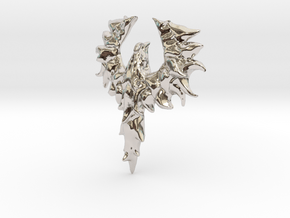 Phoenix of Life (Small) in Rhodium Plated Brass