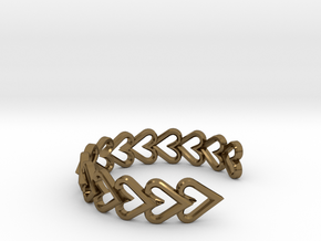 FLYHIGH: Open Heart Vertical Bracelet in Polished Bronze