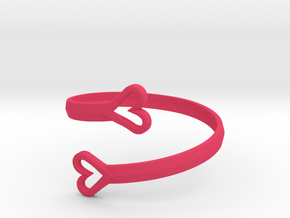 FLYHIGH: Open Hearts Bracelet in Pink Processed Versatile Plastic