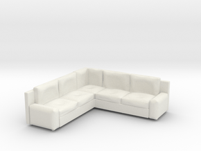 Corner Sofa 1/35 in White Natural Versatile Plastic