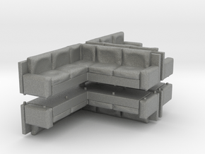 Corner Sofa (x4) 1/144 in Gray PA12