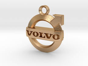 Volvo Iron Mark Badge Keychain in Natural Bronze